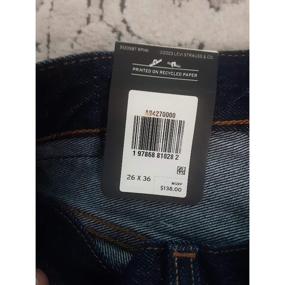 Levi’s Premium 501 ’90s Selvedge Jeans Women’s 26x36 Dark Wash NWT - Picture 3 of 6